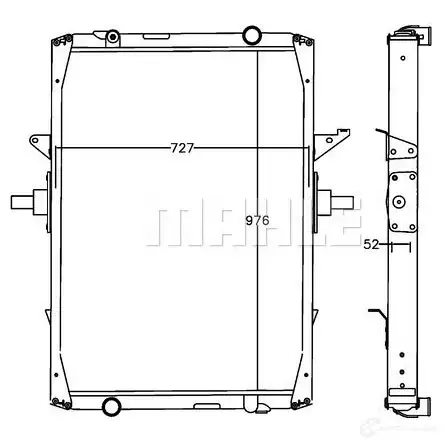 Радиатор охлаждения двигателя MAHLE ORIGINAL CR 1222 000P BB 5U4P 1437636827 - Изображение 1