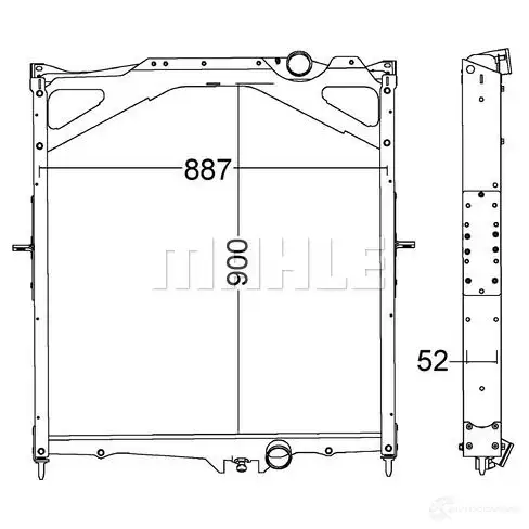 Радиатор охлаждения двигателя MAHLE ORIGINAL F4KR F 1437637063 CR 1556 000P - Изображение 1