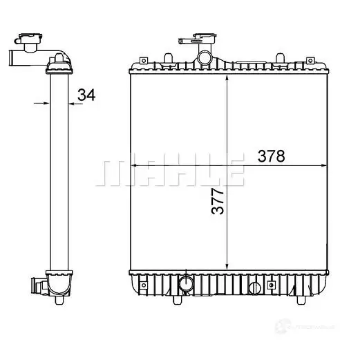 Радиатор охлаждения двигателя MAHLE ORIGINAL 1437574226 CR 1495 001S 4 2PKSSV изображение 0