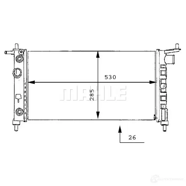 Радиатор охлаждения двигателя MAHLE ORIGINAL MYHV I6 CR 269 000P 1437587767 изображение 0