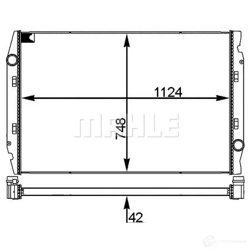 Радиатор охлаждения двигателя MAHLE ORIGINAL cr705001p A 18EY3C 1437637037 - Изображение 1