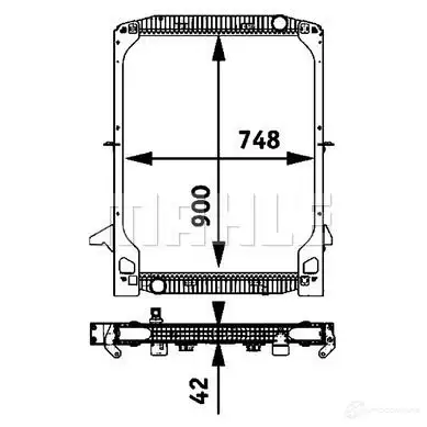 Радиатор охлаждения двигателя MAHLE ORIGINAL CR 694 000P 1437637054 DO OIVB изображение 2