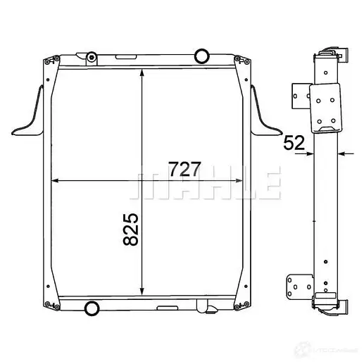 Радиатор охлаждения двигателя MAHLE ORIGINAL 1437637049 CR 1555 000P 3V1 AUU9 - Изображение 1