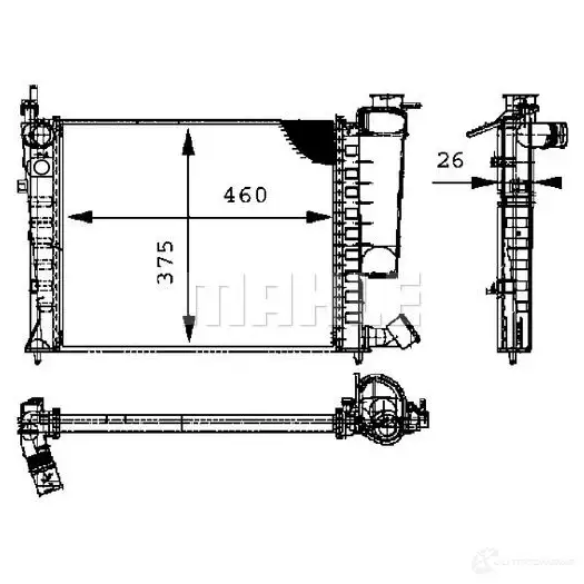 Радиатор охлаждения двигателя MAHLE ORIGINAL cr478000p MR ZAVQ 1437587917 изображение 3