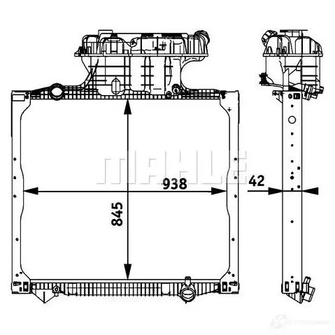 Радиатор охлаждения двигателя MAHLE ORIGINAL 87N K6V 1437581988 CR 770 000P - Изображение 1