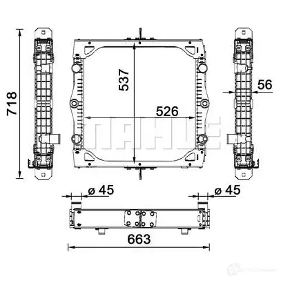 Радиатор охлаждения двигателя MAHLE ORIGINAL 1437573979 CR 114 000S W SRMA