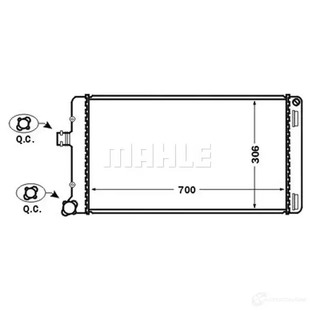 Радиатор охлаждения двигателя MAHLE ORIGINAL 2QWA L CR 1445 000S 1437588088