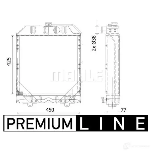 Радиатор охлаждения двигателя MAHLE ORIGINAL CR 2294 000P 9OQ982 P 1437574255 изображение 1