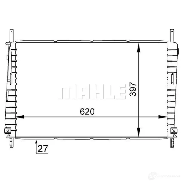 Радиатор охлаждения двигателя MAHLE ORIGINAL CR 1141 000S 1437587841 1US 5GP