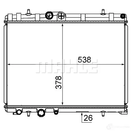 Радиатор охлаждения двигателя MAHLE ORIGINAL 1437587725 5DV7 YMC CR 1863 000S