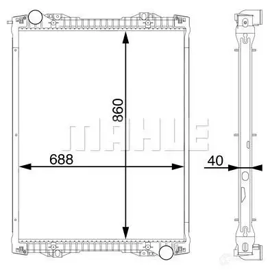 Радиатор охлаждения двигателя MAHLE ORIGINAL 1437581763 3O 59Q CR 1175 000S изображение 0