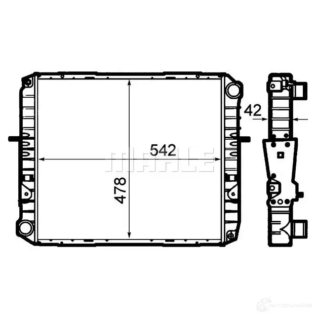 Радиатор охлаждения двигателя MAHLE ORIGINAL CR 1919 000P 1437574752 V1 PMLSE - Изображение 1