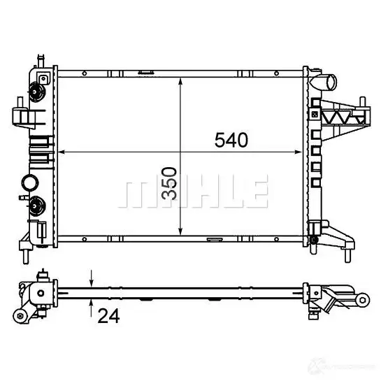 Радиатор охлаждения двигателя MAHLE ORIGINAL 1437584943 HFYY HJK CR 390 000S изображение 7