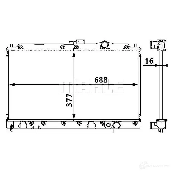 Радиатор охлаждения двигателя MAHLE ORIGINAL CR 197 000S 2JD4K Q 1437584806