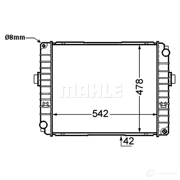 Радиатор охлаждения двигателя MAHLE ORIGINAL 1437574830 XPWV TOH CR 757 000P - Изображение 1