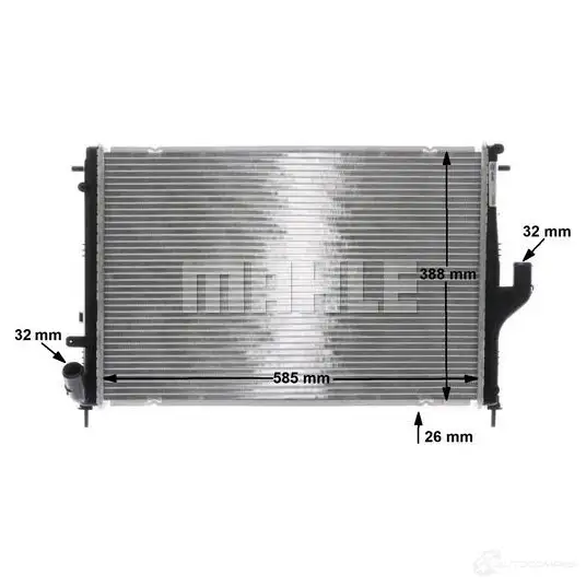 Радиатор охлаждения двигателя MAHLE ORIGINAL L 1BSDA7 1437588056 CR 1790 000S изображение 8