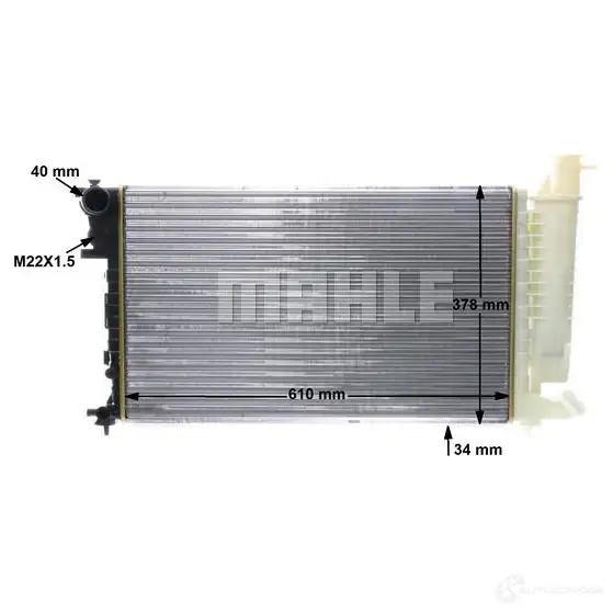 Радиатор охлаждения двигателя MAHLE ORIGINAL 1437584453 SEL6P 7X CR 497 000S изображение 8