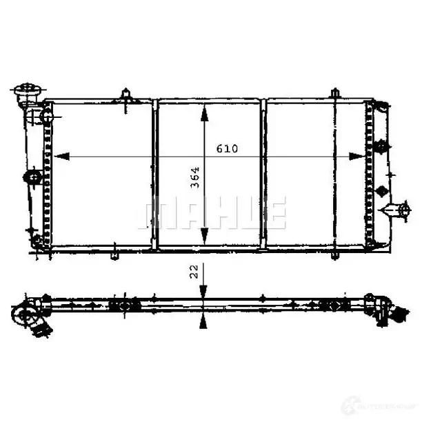 Радиатор охлаждения двигателя MAHLE ORIGINAL R VHP0 CR 444 000S 1437584199 - Изображение 1