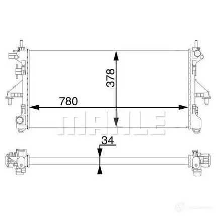 Радиатор охлаждения двигателя MAHLE ORIGINAL CR 1069 000S 1437576180 SL9 JRZP