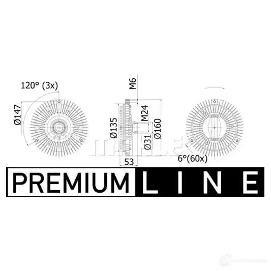 Радиатор охлаждения двигателя MAHLE ORIGINAL 1HUJVZ Y 1437581946 CR 2227 000P изображение 0