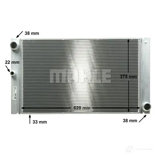 Радиатор охлаждения двигателя MAHLE ORIGINAL CR 766 000P 1437576831 TVHC VS изображение 6