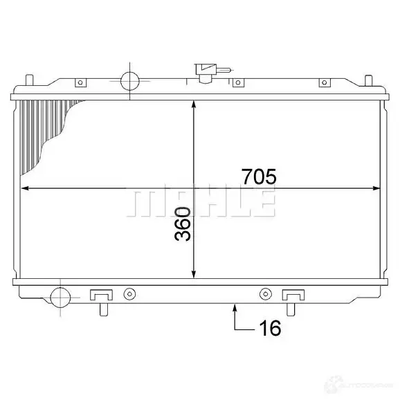 Радиатор охлаждения двигателя MAHLE ORIGINAL LY 3K8 CR 1486 000S 1437582031
