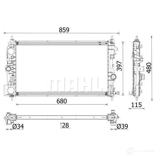 Радиатор охлаждения двигателя MAHLE ORIGINAL CR 2633 000P A WNXPOI 1438739837 изображение 0