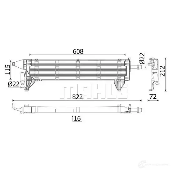 Радиатор охлаждения двигателя MAHLE ORIGINAL 1438739838 CR 2636 000P O1BQX YH
