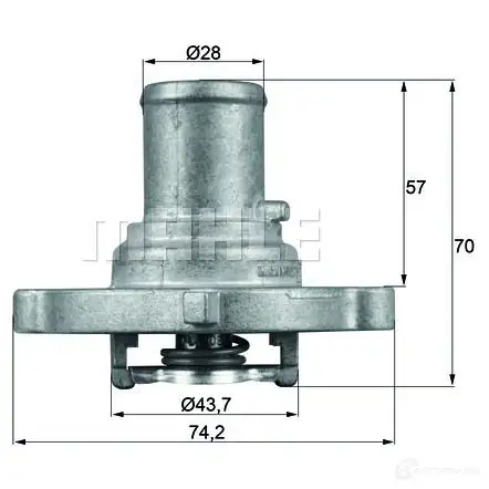 Термостат MAHLE ORIGINAL C.785.87 TI 122 87D 2360094 70 808582 изображение 1