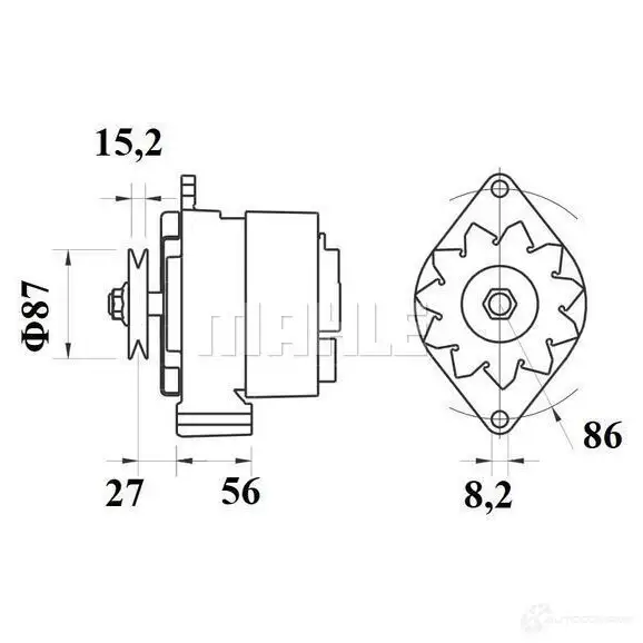 Термостат ож MAHLE ORIGINAL tm4495 ZXPY4C 2360323 7240393 3 изображение 1