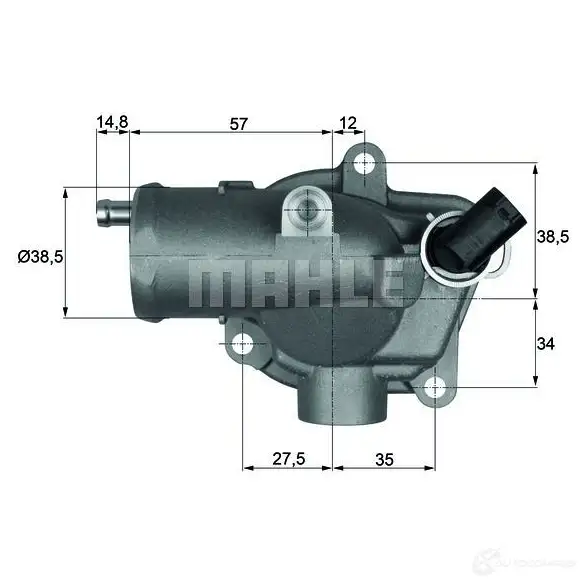 Термостат MAHLE ORIGINAL 2360129 70808 612 TI 158 83 G.713.83 - Изображение 1