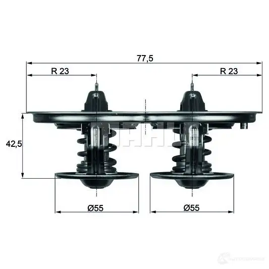 Термостат MAHLE ORIGINAL 2.159.8 5 TX 32 85D 2360586 72388627 изображение 1