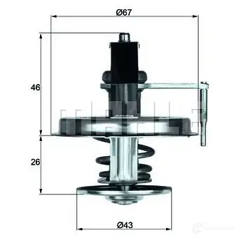 Термостат MAHLE ORIGINAL 708085 98 D.495.70 2360678 TX 99 70 - Изображение 1