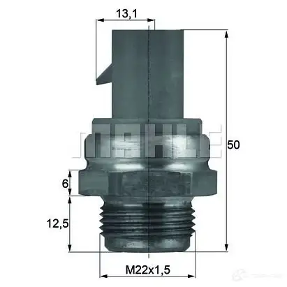 Термостат MAHLE ORIGINAL 2360554 2.101.84. 316 TX 22 84D 70807786 изображение 0