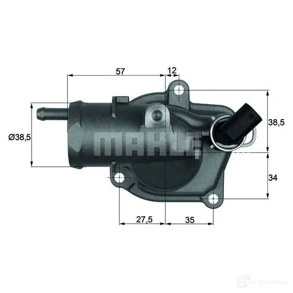 Термостат MAHLE ORIGINAL 70807841 TI 31 87 2360212 2.451.87.3 55 изображение 1