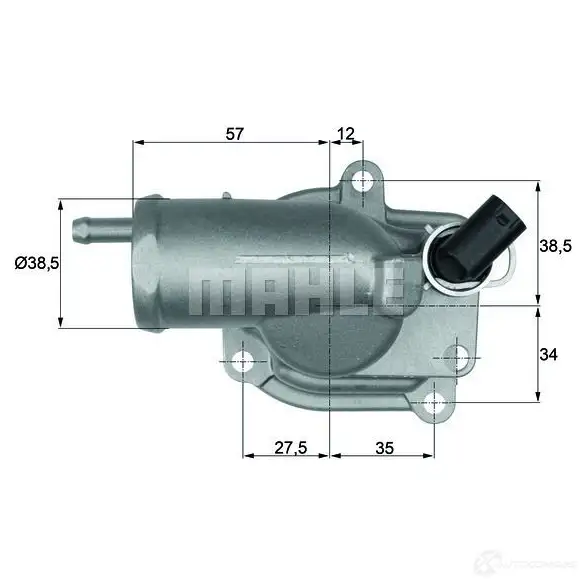 Термостат MAHLE ORIGINAL 2360077 C.650.87 7080855 2 TI 103 87D - Изображение 1