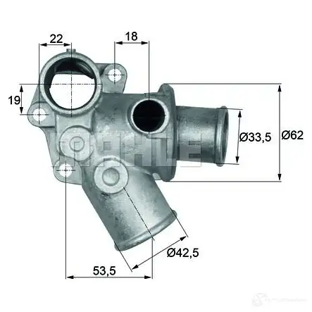Термостат MAHLE ORIGINAL 70807767 TM 4 109 1.786. 05.600 2360318 - Изображение 1