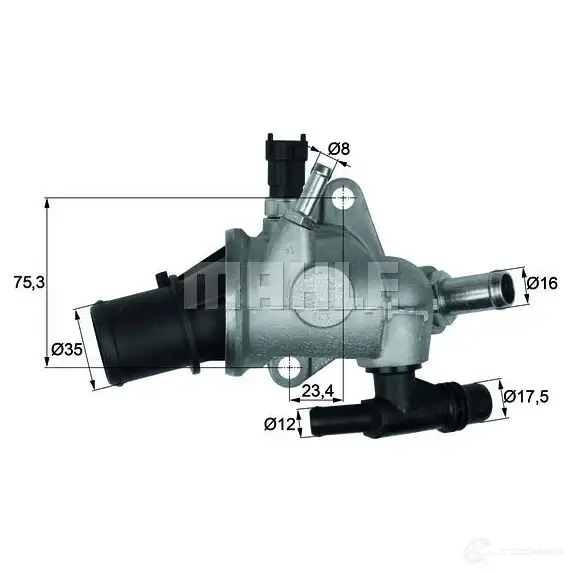 Термостат MAHLE ORIGINAL 2360138 70807766 TI 17 109 1.786.05.5 00 - Изображение 1