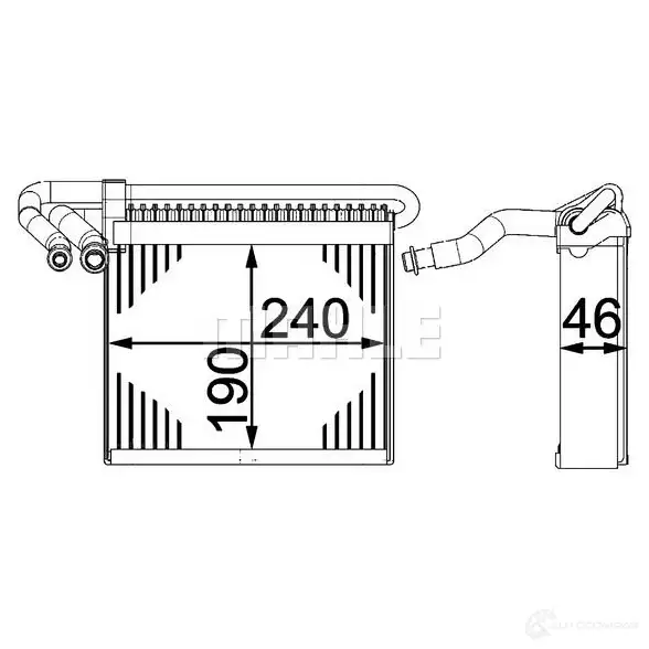 Испаритель кондиционера, радиатор печки MAHLE ORIGINAL AE 70 000P 1437574688 GBN SPA изображение 0