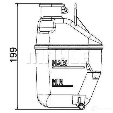 Расширительный бачок MAHLE ORIGINAL CRT 88 001S 4SY3 L 1437594485 изображение 0