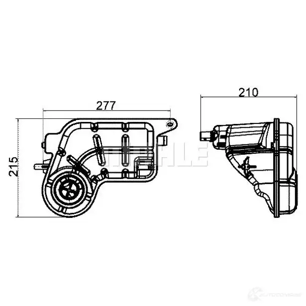 Расширительный бачок MAHLE ORIGINAL CRT 20 000S 1437594711 1JDU KM изображение 0