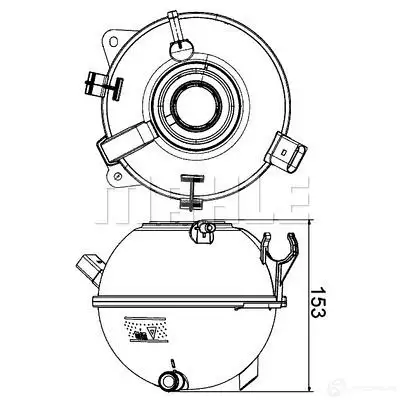 Расширительный бачок MAHLE ORIGINAL 1437588701 23 3UF4T CRT 19 000S изображение 0