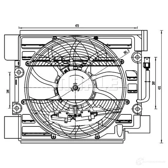 Вентилятор радиатора двигателя MAHLE ORIGINAL 8UJI G36 ACF 23 000S 1437629687 изображение 1