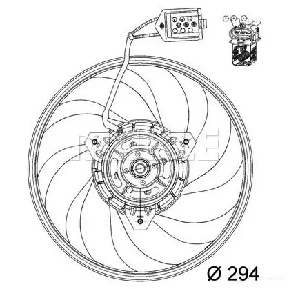 Вентилятор радиатора двигателя MAHLE ORIGINAL ACF 22 000P 1437629984 J LKC0H изображение 3