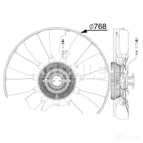 Вентилятор радиатора MAHLE ORIGINAL 1437636197 CFF 526 000P T S8QR - Изображение 1