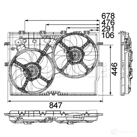 Вентилятор радиатора MAHLE ORIGINAL 1437635489 CFF 192 000P UJUF FKT изображение 5