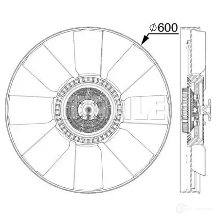 Вентилятор радиатора MAHLE ORIGINAL CFF 519 000P CYC SKRT 1437635690 изображение 0