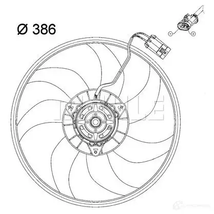 Вентилятор радиатора MAHLE ORIGINAL 9QI T1GI CFF 119 000P 1437636906 изображение 3