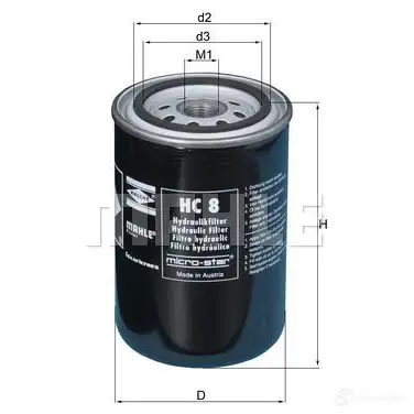 Фильтр гидравлики ретарды MAHLE ORIGINAL HC 8 1423559439 W8WKZ1 77 527963