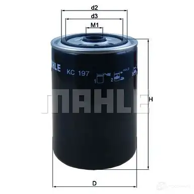 Топливный фильтр MAHLE ORIGINAL 2355592 76831 317 LJKIZE KC 197 изображение 0